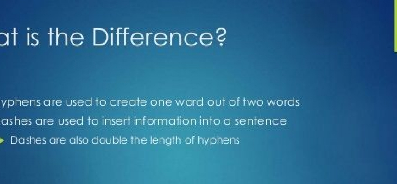 Dash or Hyphen TALK Schools Blog