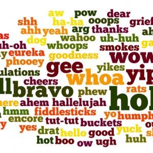 Interjections are sounds, words or phrases which are used to express emotions. Interjections can stand alone. "Interjection" comes from the Latin word interjicere (throw between).