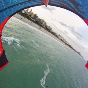 Kiting over South Beach